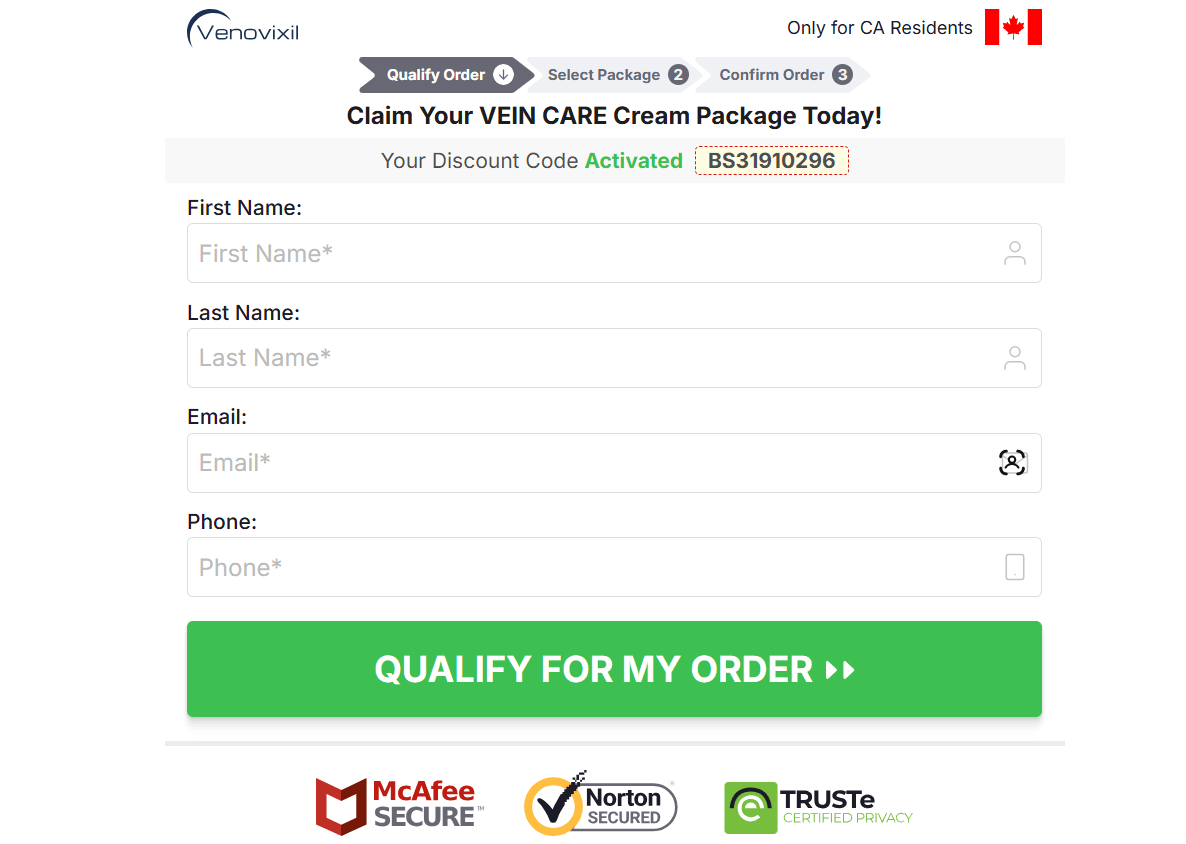 Venovixil Order Page